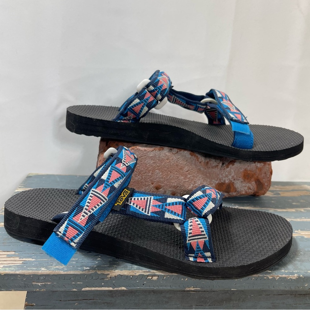 Teva Original Universal Slide Sport Sandals LIKE NEW blue size 9 Adjustable - Picture 2 of 10